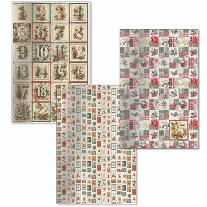 Deluxe paper silver & vellum, Ciao Bella, Merry & Bright,  Format A4 environ - 6 feuilles