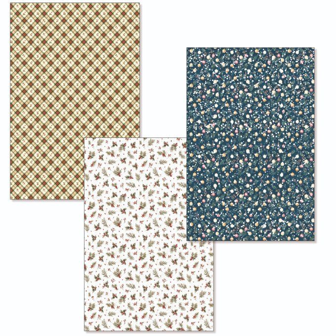 Deluxe paper silver & vellum, Ciao Bella, Merry & Bright,  Format A4 environ - 6 feuilles
