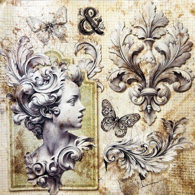 Deluxe paper & vellum, Ciao Bella, Typographic,  format 15x15cm environ - 6 feuilles