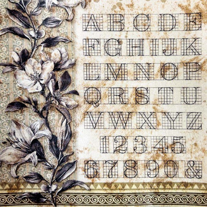 Deluxe paper & vellum, Ciao Bella, Typographic,  format 15x15cm environ - 6 feuilles