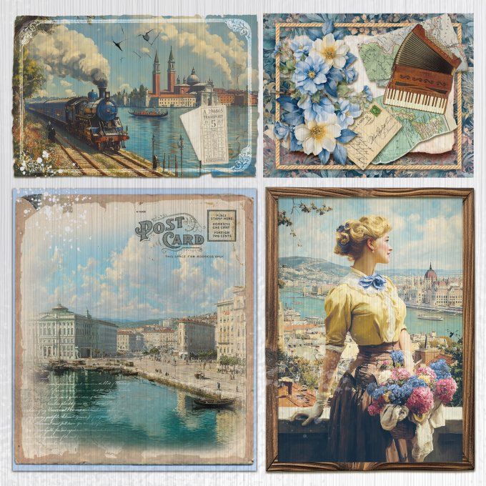 Deluxe paper & vellum, Ciao Bella, Eastern journey,  format 15x15cm environ - 6 feuilles