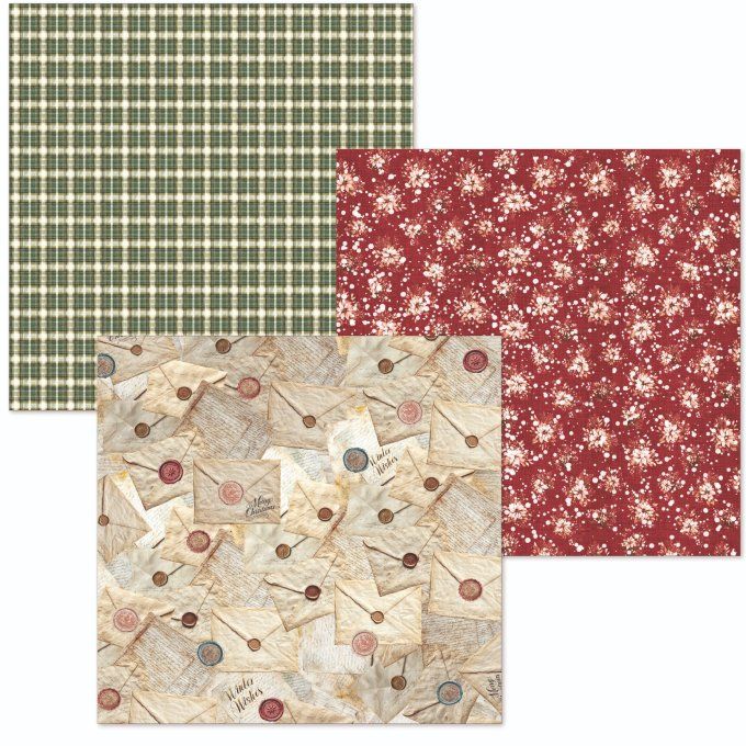 Deluxe paper silver & vellum, Ciao Bella, Merry & Bright,  format 15x15cm environ - 6 feuilles