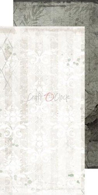 Ensemble de 18 feuilles, 15x30cm, collection : Vintage love - Craft O Clock - 190g, Patterns