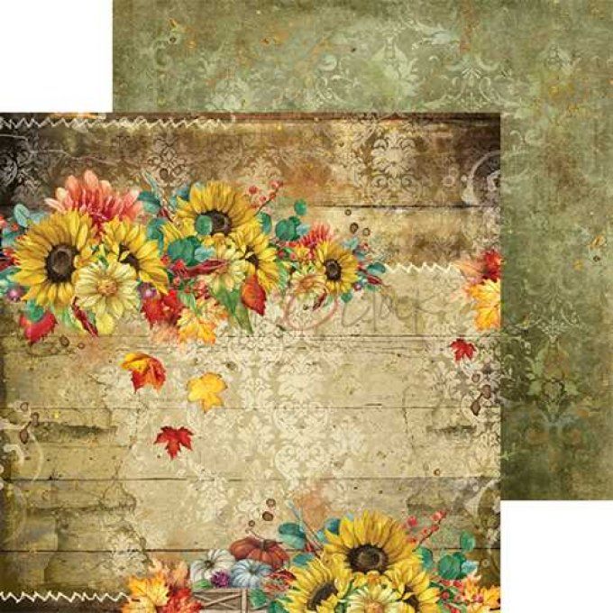 Ensemble de 24 feuilles, 20x20cm, collection : Autumn beauty - Craft O Clock - 190g