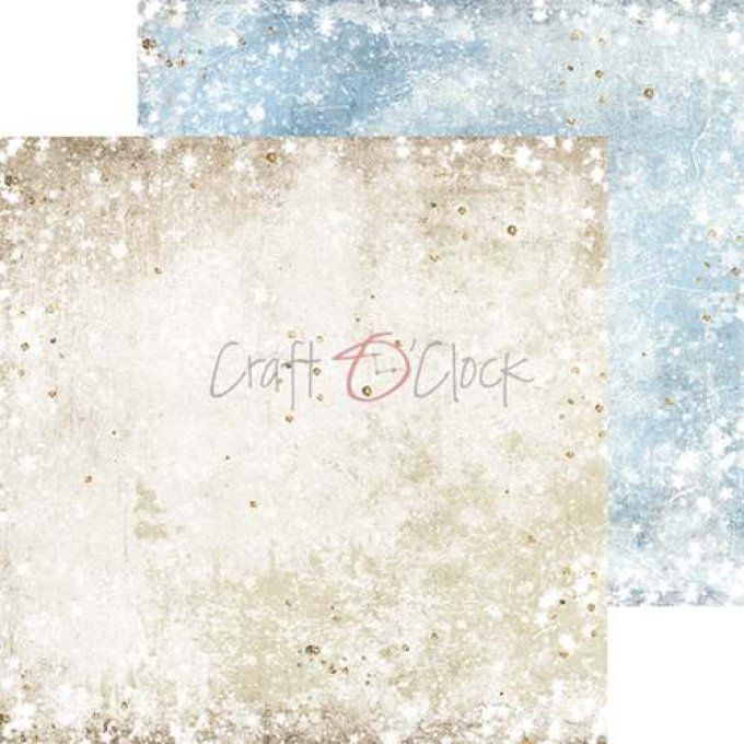 Ensemble de 24 feuilles, 20x20cm, collection : Winter morning - Craft O Clock - 190g