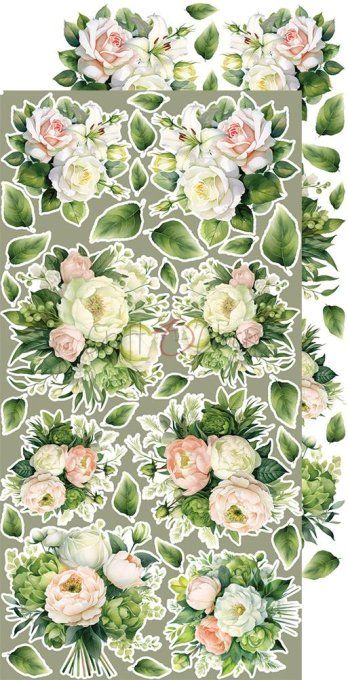 Ensemble de 18 feuilles, 15x30cm, collection : A Day to remember - Craft O Clock, 250g