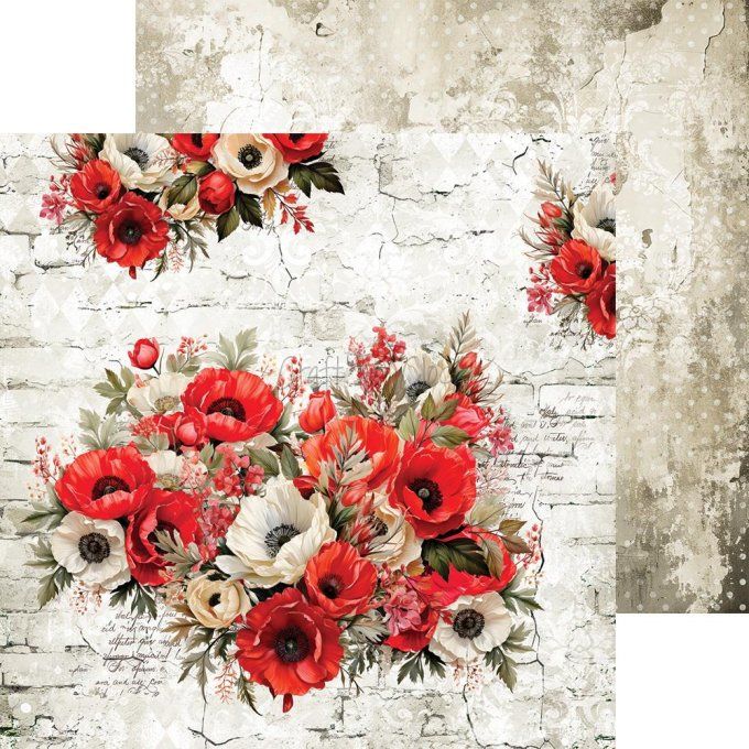 Ensemble de 24 feuilles, 20x20cm, collection : Heart of the sun - Craft O Clock, 250g