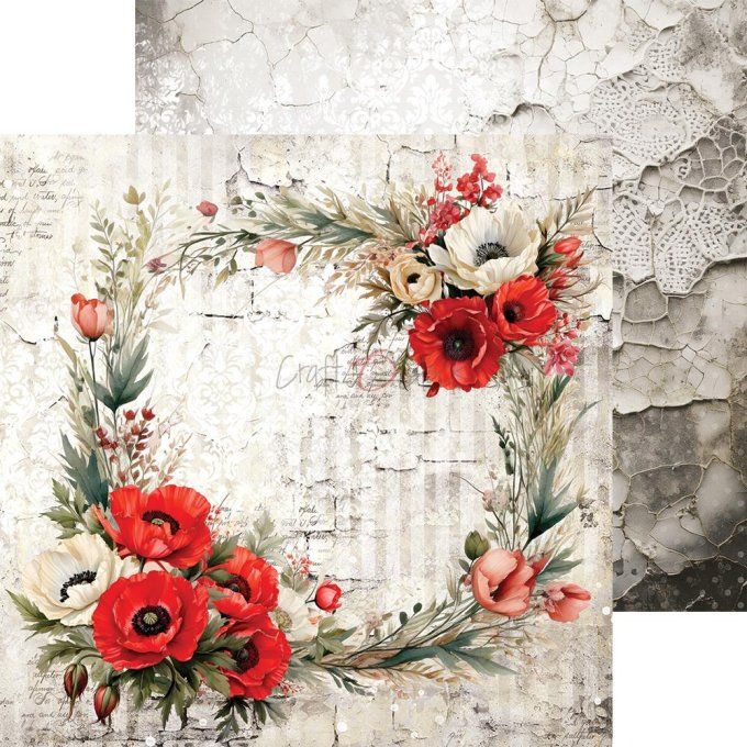 Ensemble de 24 feuilles, 20x20cm, collection : Heart of the sun - Craft O Clock, 250g
