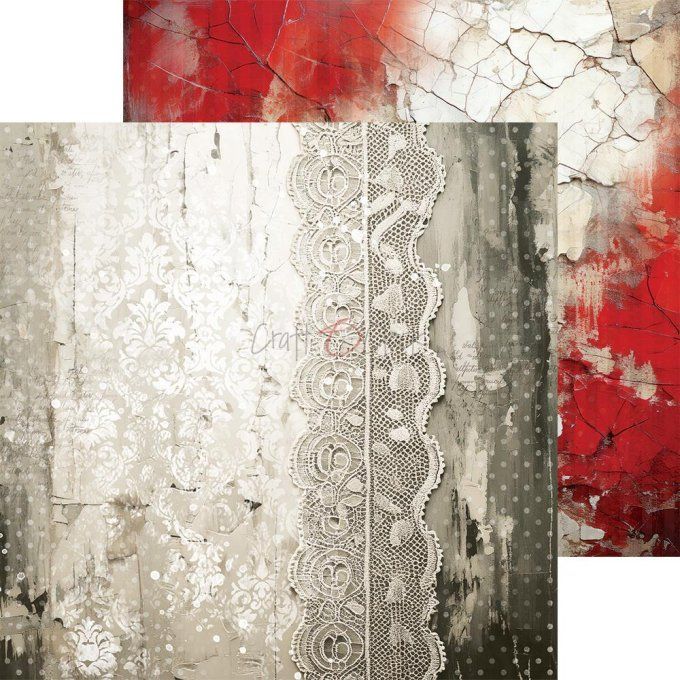 Ensemble de 24 feuilles, 20x20cm, collection : Heart of the sun - Craft O Clock, 250g