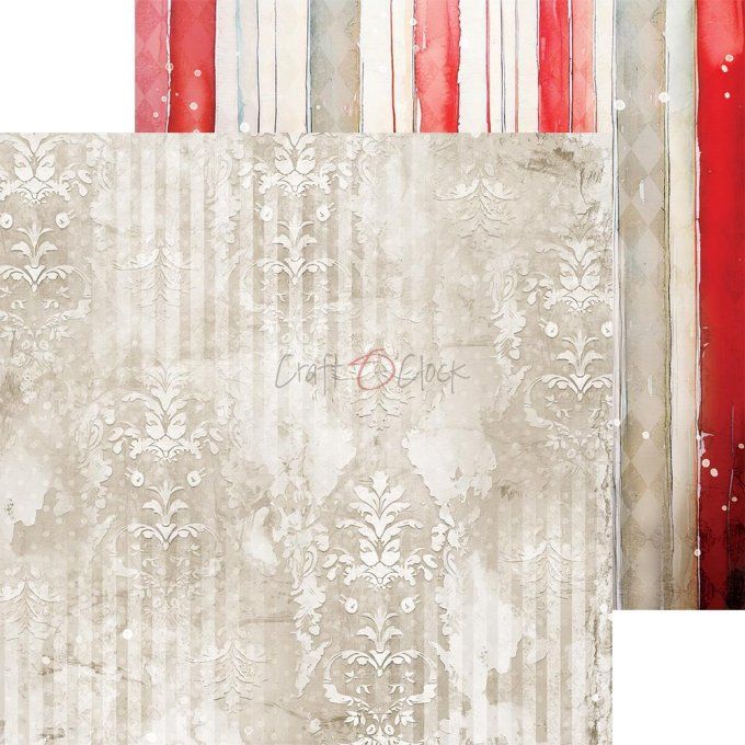 Ensemble de 24 feuilles, 20x20cm, collection : Heart of the sun - Craft O Clock, 250g