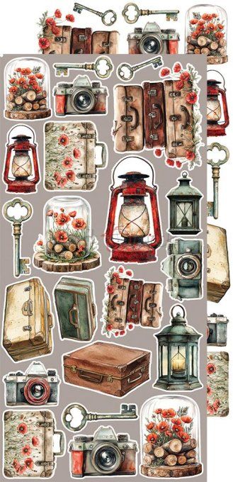 Ensemble de 18 feuilles, 15x30cm, collection : Heart of the sun, Craft O Clock, 250g