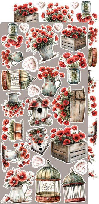 Ensemble de 18 feuilles, 15x30cm, collection : Heart of the sun, Craft O Clock, 250g