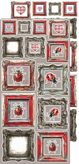 Ensemble de 18 feuilles, 15x30cm, collection : Heart of the sun, Craft O Clock, 250g