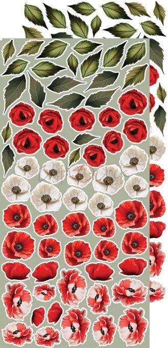 Ensemble de 18 feuilles, 15x30cm, collection : Heart of the sun, Craft O Clock, 250g - Mix
