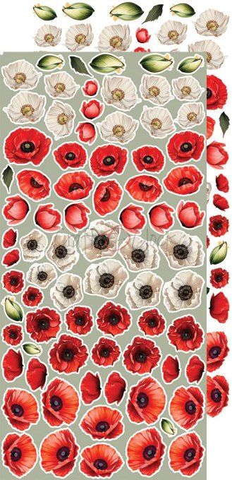 Ensemble de 18 feuilles, 15x30cm, collection : Heart of the sun, Craft O Clock, 250g - Mix
