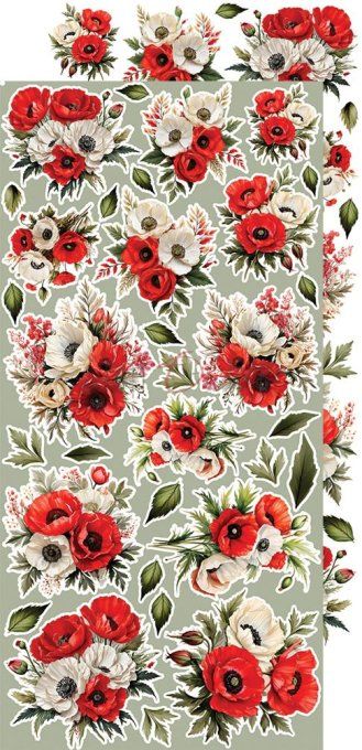 Ensemble de 18 feuilles, 15x30cm, collection : Heart of the sun, Craft O Clock, 250g - Mix