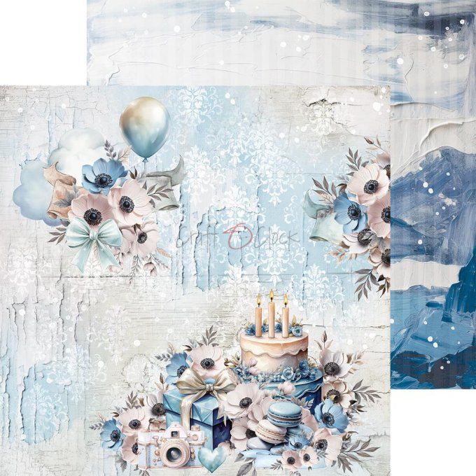 Ensemble de 24 feuilles, 20x20cm, collection : It's my party - Craft O Clock, 250g