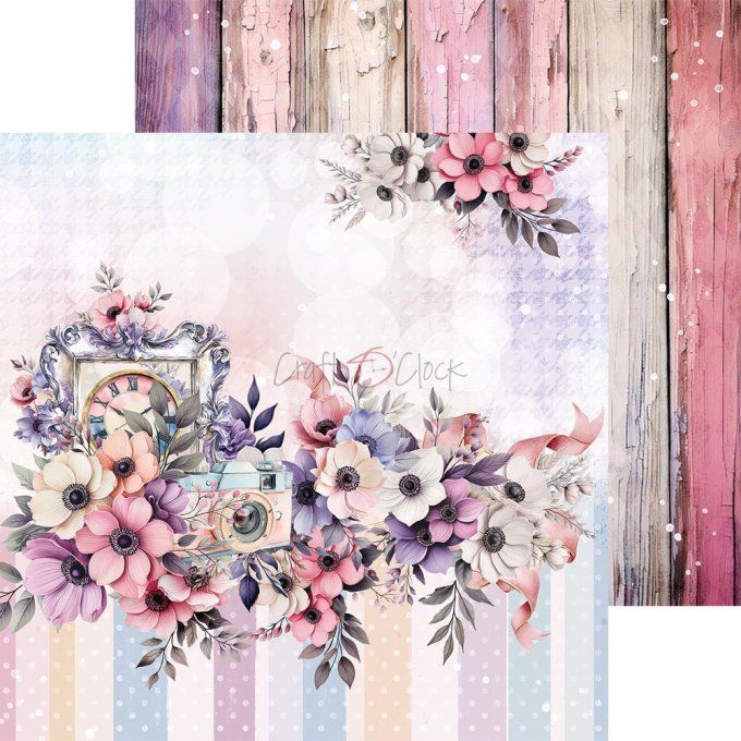 Ensemble de 24 feuilles, 15x15cm, collection : It's my party - Craft O Clock, 250g 