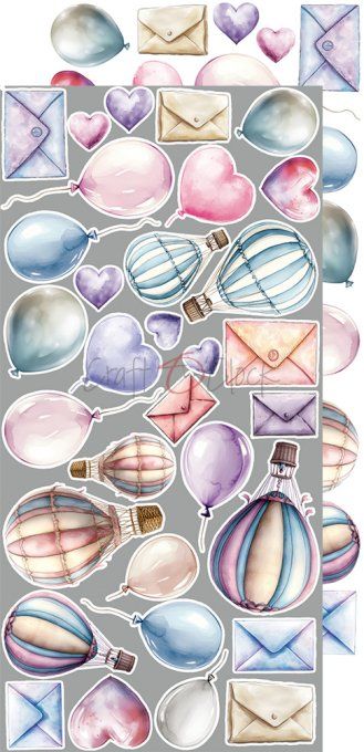 Ensemble de 18 feuilles, 15x30cm, collection : It's my party, Craft O Clock, 250g
