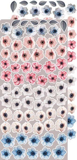 Ensemble de 18 feuilles, 15x30cm, collection : It's my party, Craft O Clock, 250g - mix