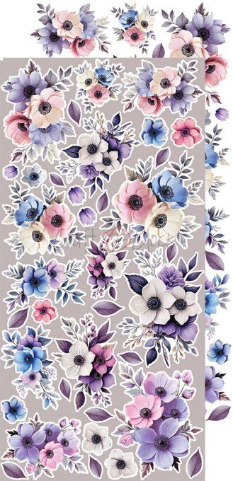Ensemble de 18 feuilles, 15x30cm, collection : It's my party, Craft O Clock, 250g - mix