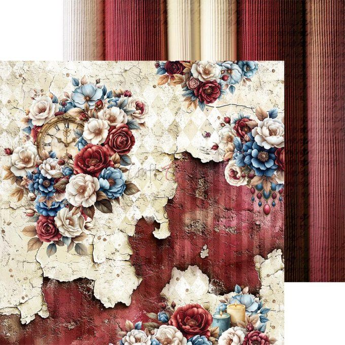 Ensemble de 24 feuilles, 20x20cm, collection : Mindfulness time - Craft O Clock, 250g - Mix