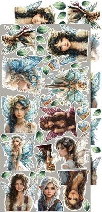 Ensemble de 18 feuilles, 15x30cm, collection : Mindfulness time, Craft O Clock, 250g 
