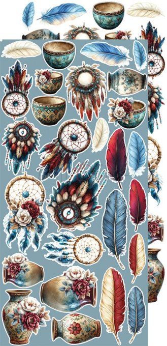 Ensemble de 18 feuilles, 15x30cm, collection : Mindfulness time, Craft O Clock, 250g