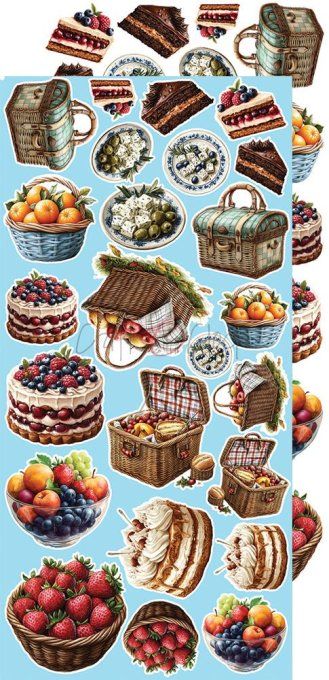 Ensemble de 18 feuilles, 15x30cm, collection : Summer Adventures, Craft O Clock, 250g - Mix