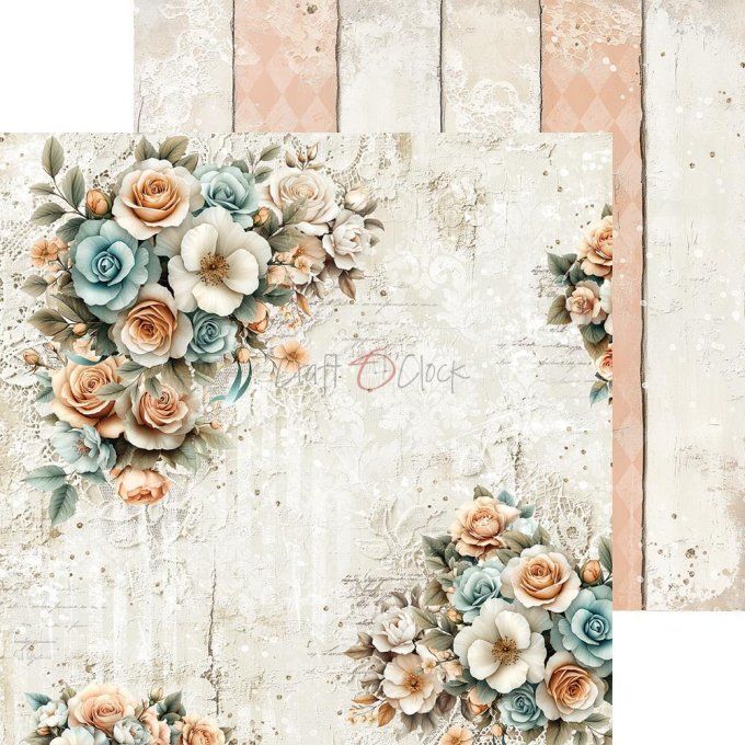 24 feuilles, 20x20cm, collection : Sprites of harmony - Craft O Clock, 250g