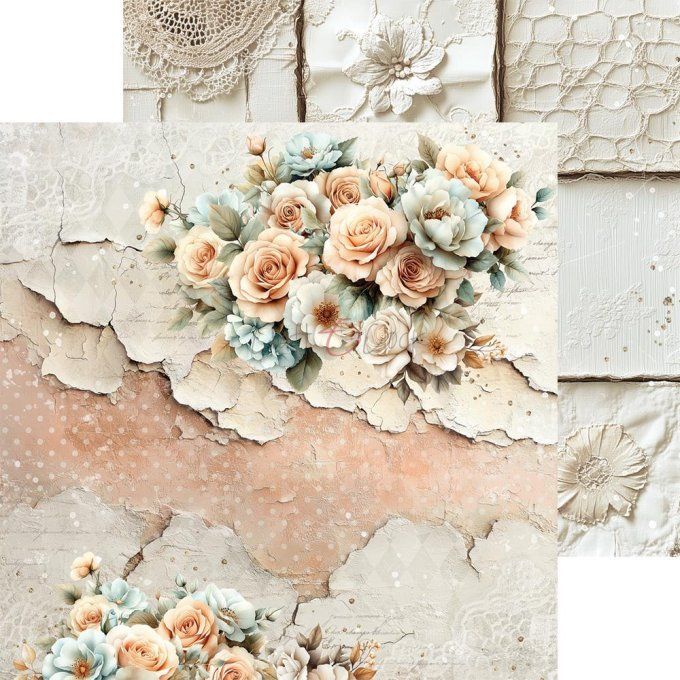 24 feuilles, 20x20cm, collection : Sprites of harmony - Craft O Clock, 250g