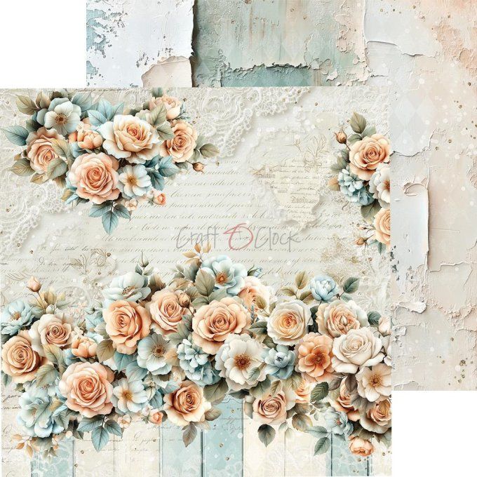 24 feuilles, 20x20cm, collection : Sprites of harmony - Craft O Clock, 250g