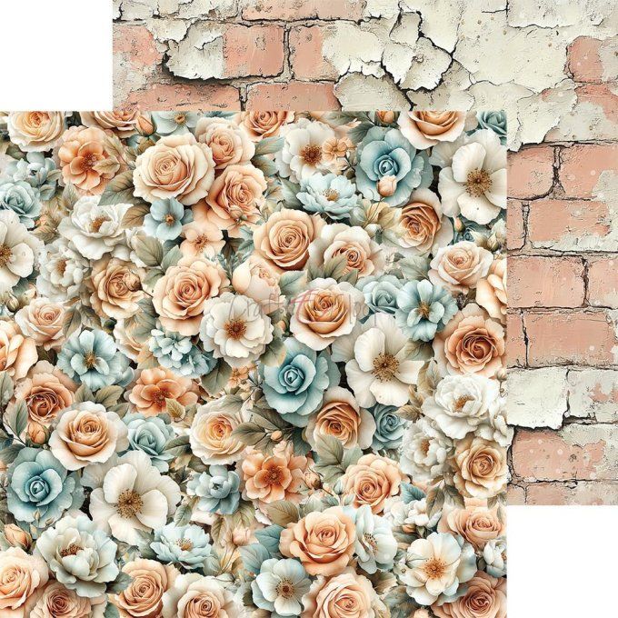 24 feuilles, 20x20cm, collection : Sprites of harmony - Craft O Clock, 250g