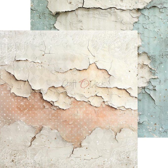 24 feuilles, 20x20cm, collection : Sprites of harmony - Craft O Clock, 250g - Basic paper