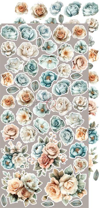 Ensemble de 18 feuilles, 15x30cm, collection : Sprites of harmony, Craft O Clock, 250g - Mix