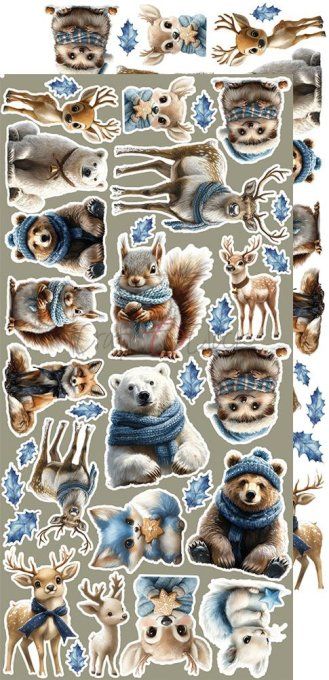 Ensemble de 18 feuilles, 15x30cm, collection : Jolly season, Craft O Clock, 250g