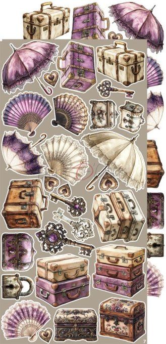 Ensemble de 18 feuilles, 15x30cm, collection : Plum & Caramel, Craft O Clock, 250g