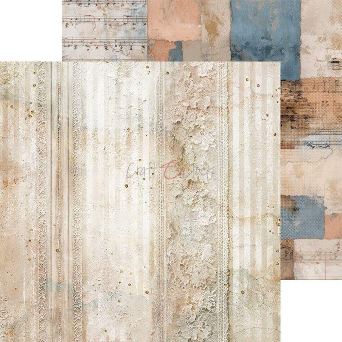 24 feuilles, 20x20cm, collection : Timeless Grace - Craft O Clock, 250g - Mix