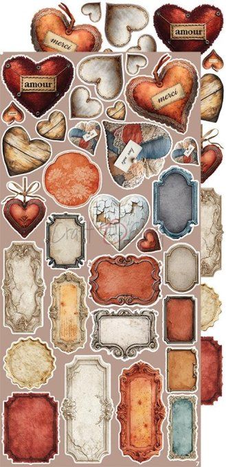 Ensemble de 18 feuilles, 15x30cm, collection : Timeless Grace, Craft O Clock, 250g - Mix