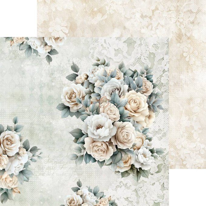 24 feuilles, 20x20cm, collection : Lifetime Loving You universe - Craft O Clock, 250g