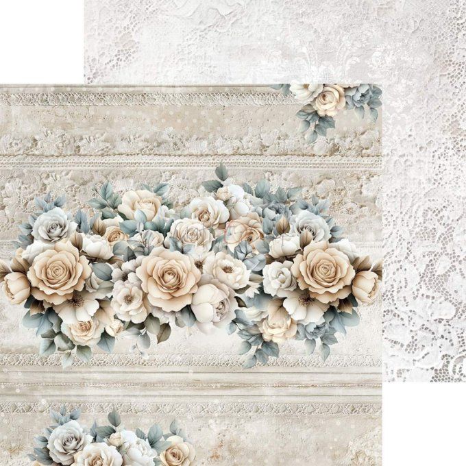 24 feuilles, 20x20cm, collection : Lifetime Loving You universe - Craft O Clock, 250g