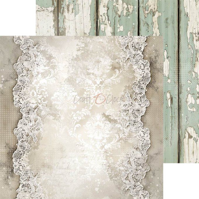 24 feuilles, 20x20cm, collection : Lifetime Loving You universe - Craft O Clock, 250g - Basic paper