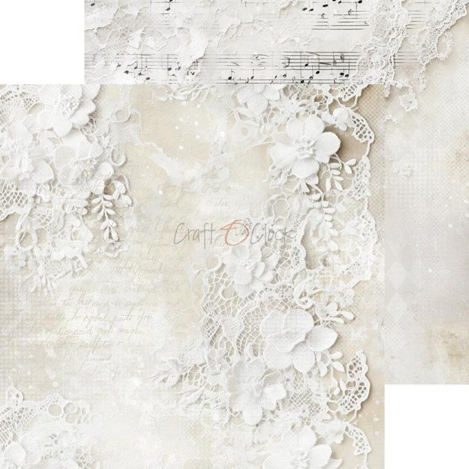 24 feuilles, 20x20cm, collection : Lifetime Loving You universe - Craft O Clock, 250g - Mix