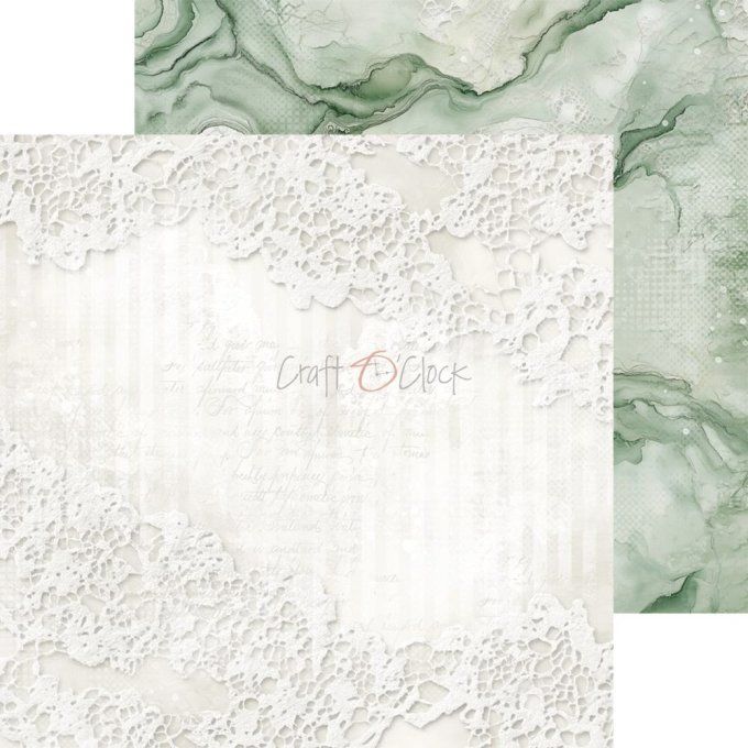 24 feuilles, 20x20cm, collection : Lifetime Loving You universe - Craft O Clock, 250g - Mix