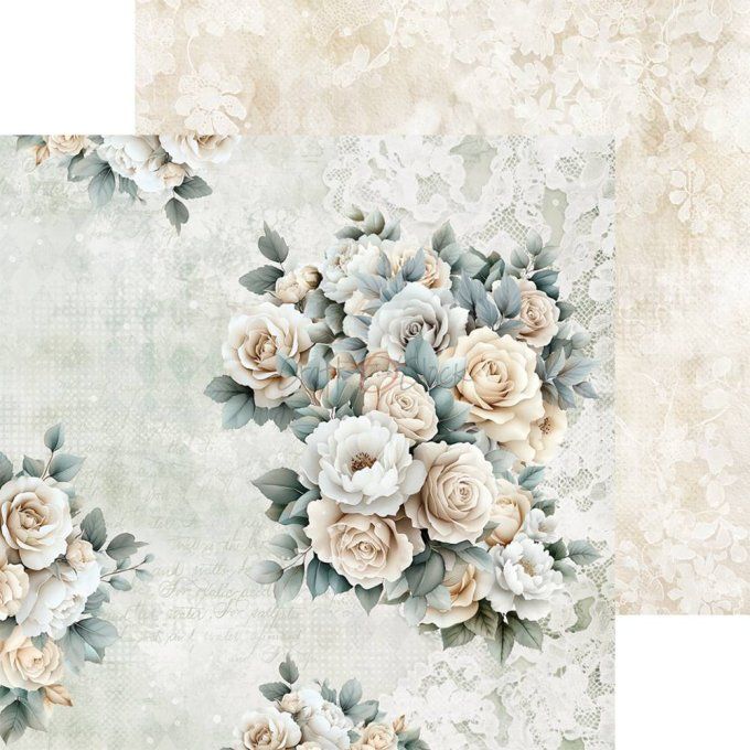 24 feuilles, 15x15cm, collection : Lifetime Loving you - Craft O Clock, 250g