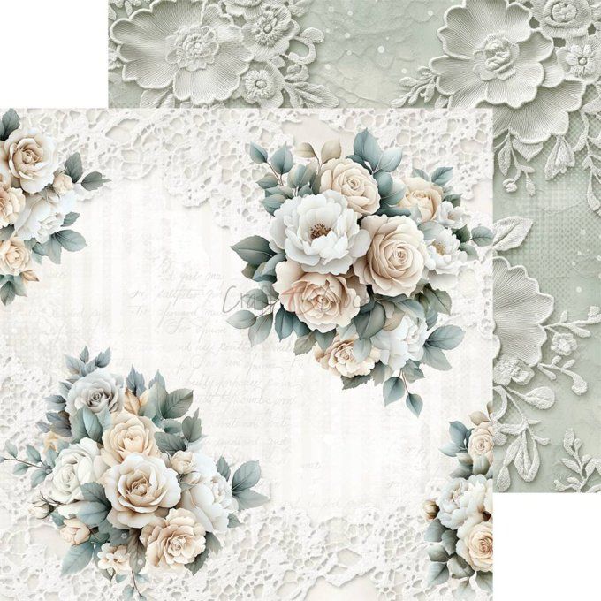 24 feuilles, 15x15cm, collection : Lifetime Loving you - Craft O Clock, 250g