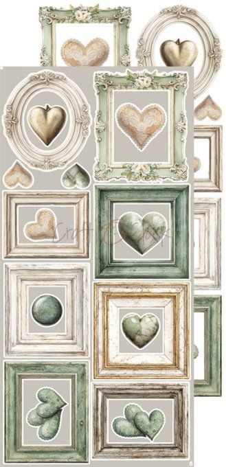 Ensemble de 18 feuilles, 15x30cm, collection : Lifetime Loving You, Craft O Clock, 250g