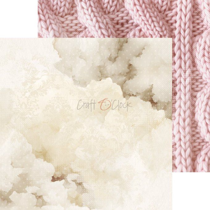 24 feuilles, 20x20cm, collection : Baby girl universe - Craft O Clock, 250g - Mix