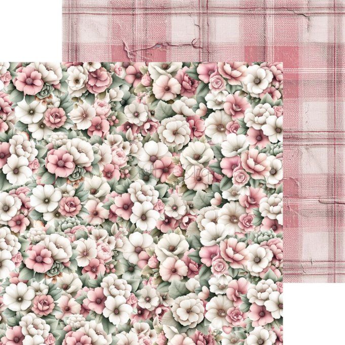 24 feuilles, 15x15cm, collection : Baby Girl Universe - Craft O Clock, 250g