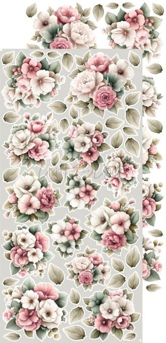 Ensemble de 18 feuilles, 15x30cm, collection : Baby girl universe, Craft O Clock, 250g  